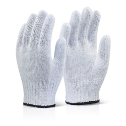 Mixed Fibre Gloves White