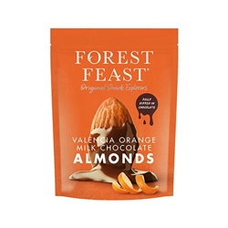 Forest Feast Valencia Orange Milk Chcocolate Almonds 120g [Pack of 8]