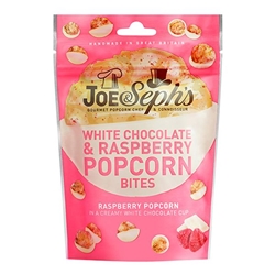 Joe & Seph’s White Chocolate & Raspberry Popcorn Bites 63g [Pack of 14]