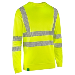 Beeswift Envirowear Hi-Vis Recyclable Sweatshirt Saturn Yellow Xl