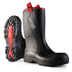 Dunlop Purofort +Rugged Full Safety Rigger Boots Black 10