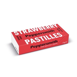 Peppersmith 100% Xylitol Strawberry Pastilles 15g [Pack of 12]