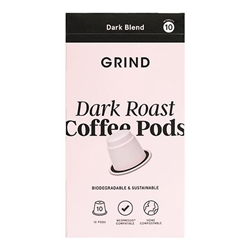 Grind Coffee Pods Refill Box Home Compostable Dark 90g [Pack of 100]