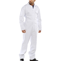 Beeswift Cotton Drill Boilersuit White 52