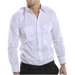 Beeswift Pilot Shirt Long Sleeve White 15.5