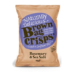 Brown Bag Crisps Rosemary and Sea Salt 40g [Pack of 20]