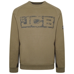 JCB Workwear Trade Crew Sweatshirt Olive Green L