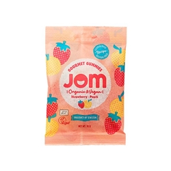 JOM Organic Strawberry & Peach Gummies 70g [Pack of 16]