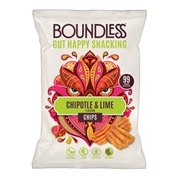 Boundless Chipotle and Lime Activated Chips, Sharing Bag 80g [Pack of 10]