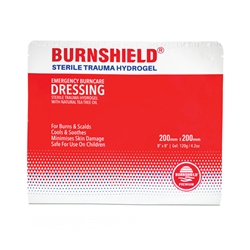 Burnshield Sterile Trauma Hydrogel Dressing 200Mm X 200Mm White/Red 200Mm X 200Mm