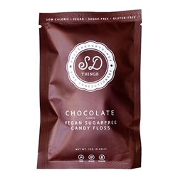 SweetDoughThings Chocolate Flavour Sugar-Free Candy Floss 12g [Pack of 10]