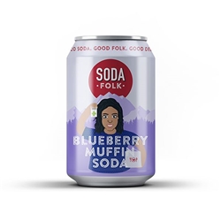 Soda Folk Blueberry Muffin Soda 330ml Can [Pack of 24]