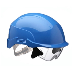 Centurion Spectrum Safety Helmet With Integrated Eye Protection Blue 