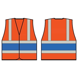 Orange Wceng Vest With Royal Band Xl