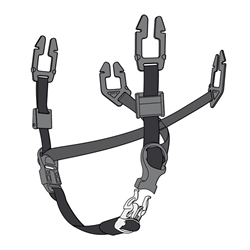 Msa Universal 4-Point Chin Strap For Safety Helmets Black 