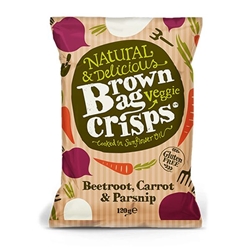 Brown Bag Crisps Veggie Crisps 120g [Pack of 10]
