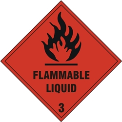 Flam Liquid 3 Sign Red 200X200Mm