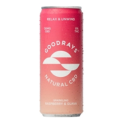 Goodrays CBD Raspberry & Guava Drink [Pack of 12]