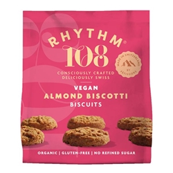 Rhythm 108 Organic Tea Biscuit - Almond Biscotti Sharing Bag [Pack of 8]