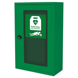 Click Medical Indoor Defibrillator Cabinet With Thumb Lock Grey 