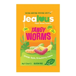 Jealous Tangy Worms 40g Impulse Bags [Pack of 10]