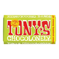 Tony's Chocolonely Milk Chocolate Creamy Hazelnut Crunch Fairtrade 180g [Pack of 15]