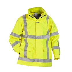 Hydrowear Markelo Multi Sns Fire Retardant Hi-Vis Anti-Static Waterproof Parka Jacket Saturn Yellow Xl