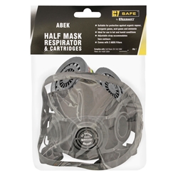 Half Mask Respirator And Abek Cartridges Grey 