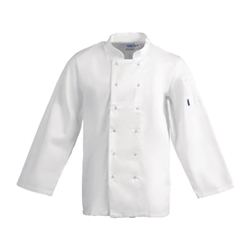 Whites Vegas Unisex Chef Jacket Long Sleeve White M - Logo FLB