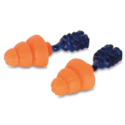 Beeswift Qed Snr34 Tri Flange Reusable Ear Plugs Orange 