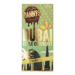 Danny's Dubai Style Pistachio Kadayif Chocolate Bar 190g [Pack of 10]