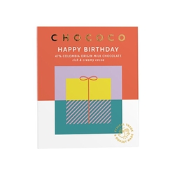 Chococo 47% 'Happy Birthday' Milk Chocolate Bar 75g [Pack of 12]
