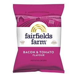 Fairfields Farm Crisps Bacon & Tomato Crisps 40g [Pack of 36]