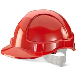 Beeswift Economy Vented Safety Helmet Red 