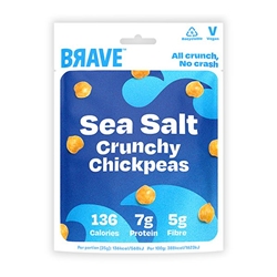 Brave Roasted Chickpeas Sea Salt 35g [Pack of 12]
