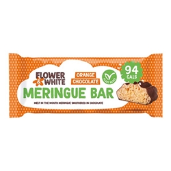 Flower & White Vegan Orange Chocolate Meringue Bar 20g [Pack of 12]