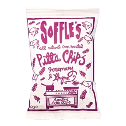 Soffle's Pitta Chips Rosemary and Thyme 60g [Pack of 15]