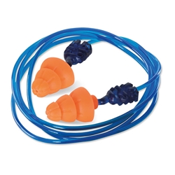 Beeswift Qed Snr34 Corded Tri Flange Reusable Ear Plugs Orange 