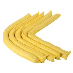 Fentex Chemical Spill Socks 8Cm X 1.2M  Yellow 8Cmx1.2M