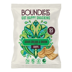 Boundless Sour Cream & Onion Chips 23g [Pack of 24]