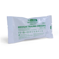 Click Medical Trauma Dressing 10 X 18 - Medium White 