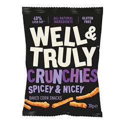 Well&Truly Crunchies Spicey & Nicey 30g [Pack of 10]
