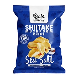 Real Naturals Shiitake Mushroom Chips Sea Salt 32g [Pack of 12]