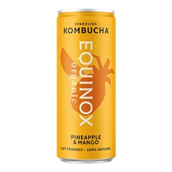 Equinox Pineapple & Mango Organic Kombucha 250ml [Pack of 12]