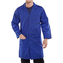 Beeswift Poly Cotton Warehouse Coat Royal Blue 48