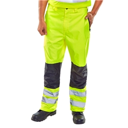 Beeswift Two-Tone Hi-Vis Waterproof Trousers Saturn Yellow 4Xl