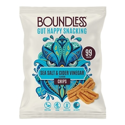 Boundless Sea Salt and Cider Vinegar Activated Chips 23g [Pack of 24]