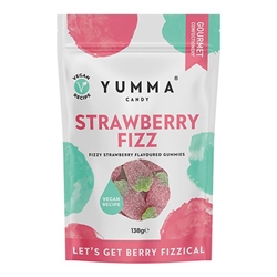 Yumma Candy Pouch Strawberry Fizz 138g [Pack of 7]