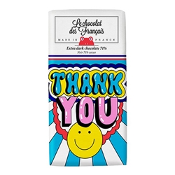 Le Chocolat de Français Thank you Extra Dark Chocolate 71% [Pack of 8]0g [Pack of 10]