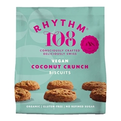 Rhythm 108 Organic Tea Biscuit - Coconut Cookie Sharing Bag [Pack of 8]